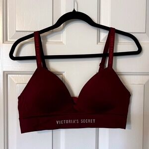 Victoria's Secret Burgundy Longline Bra Large